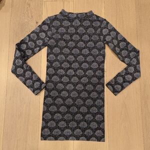 Zara Xs/S bodycon metallic seashell dress with open back